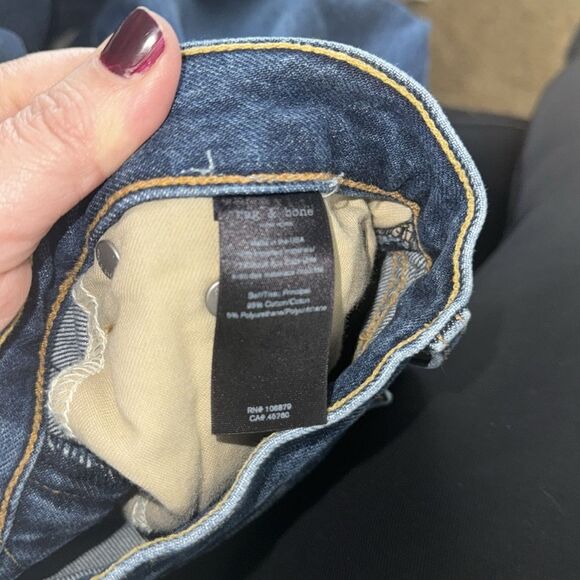 Rag and Bone Raw Hem Jeans Size 29 Woman’s High Rise Skinny Ankle - Picture 12 of 14